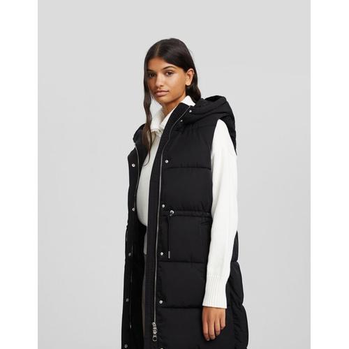 Gilet noir a online capuche femme